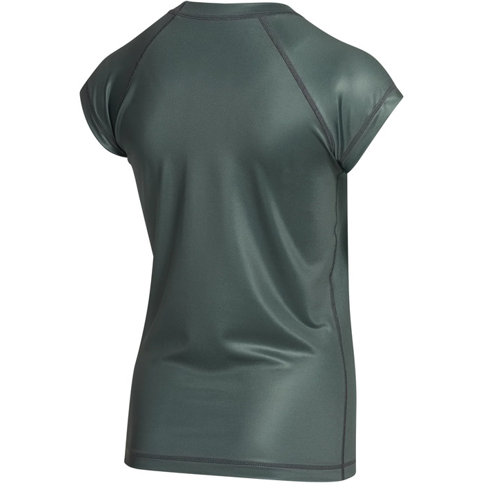 2023 Mystic Womens Star Short Sleeve Rash Vest 35001.230183 - Dark Olive